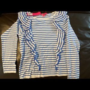 Lilly Pulitzer striped/ruffled sweater